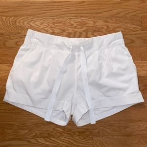 White lulu lemon shorts